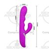 Vibrador 2 motores, toma 45 grados de temperatura. Recarga  USB